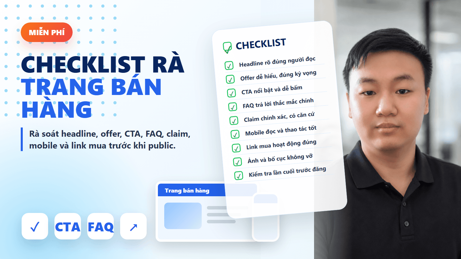 Checklist rà trang bán hàng miễn phí